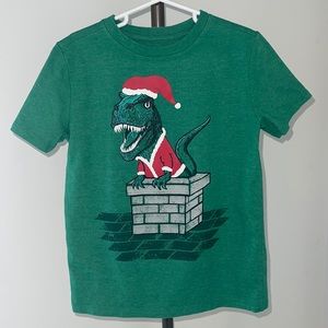 Boys Dino Christmas shirt